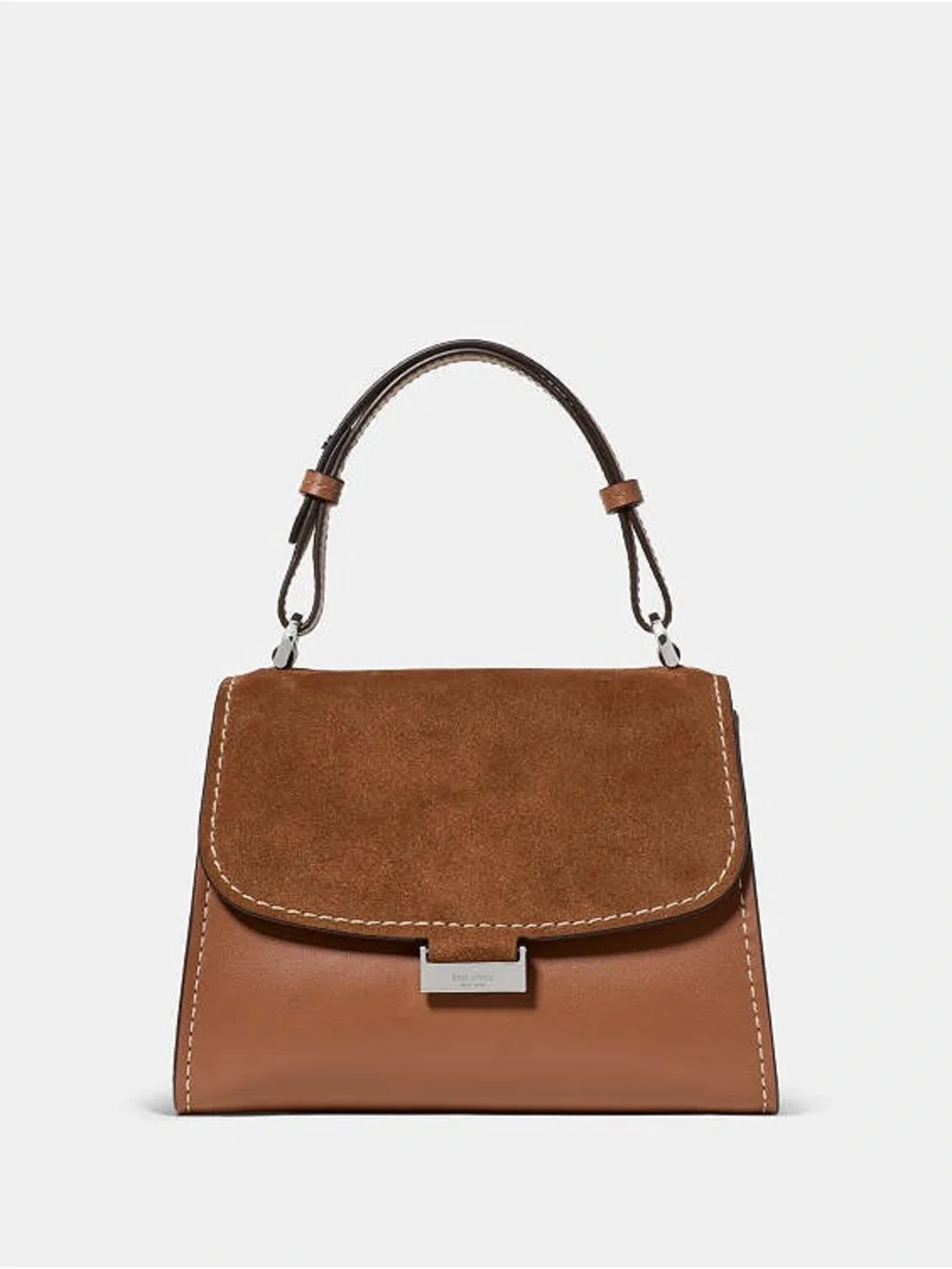 Kate Spade Riley Suede Small Top Handle Bag Warm Gingerbread